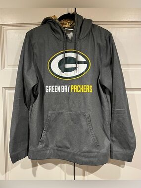 Green Bay Packers Zubaz Gray Hoodie - NFL Football - Size M